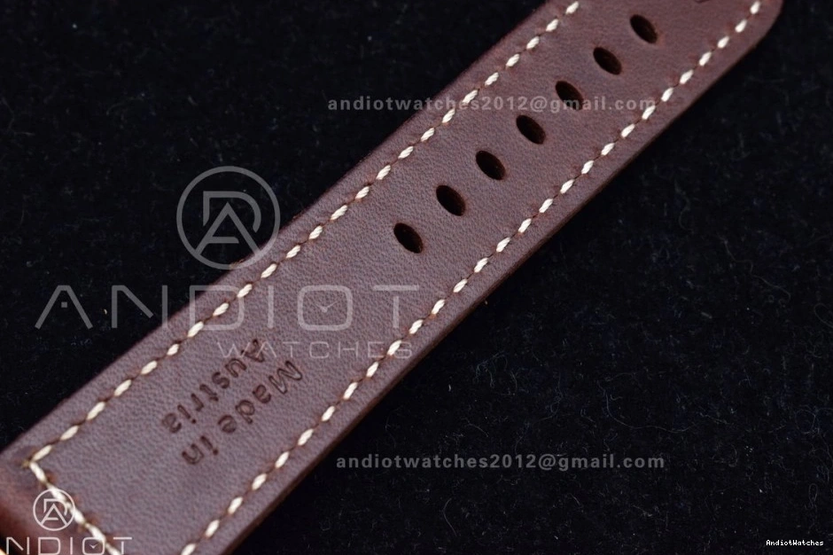 1:1 on VSF SunProtective PAM968 Strap and Brown Clone Calfskin P.9010 Dial Bezel Edition V Best Ceramic 995 Brown Bronzo 0415